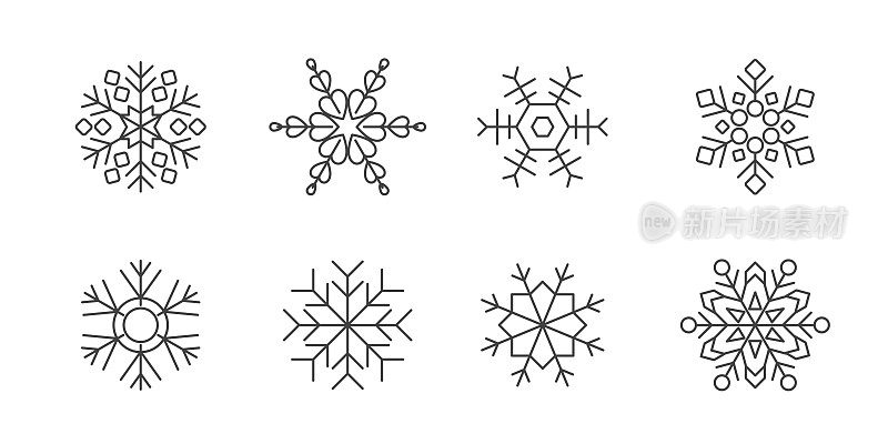 雪花-插图图标