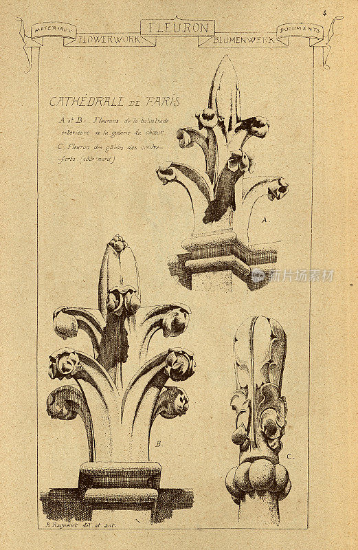 建筑花艺，建筑史，装饰和设计，艺术，法国，维多利亚，19世纪