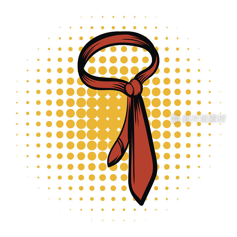 棕色领带漫画图标
