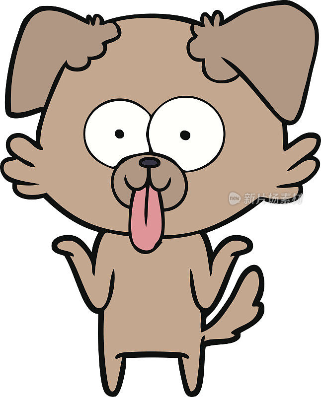 吐舌头的卡通狗