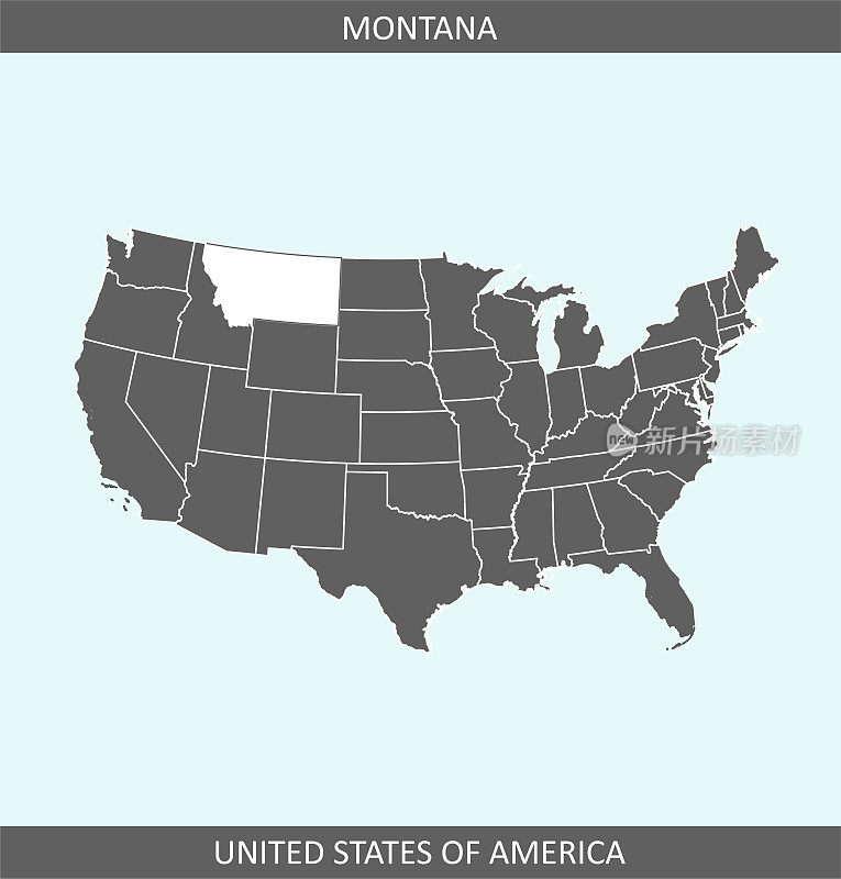 美国蒙大拿地图