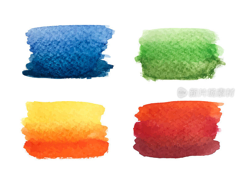 彩色抽象梯度水彩涂料横幅