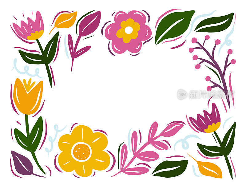 花卉图案设计矢量插图的封面，织物，室内装饰等。