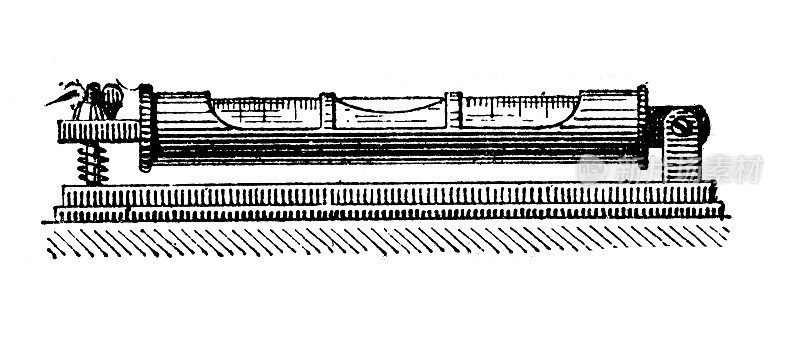 古董插画:水平仪(仪器)