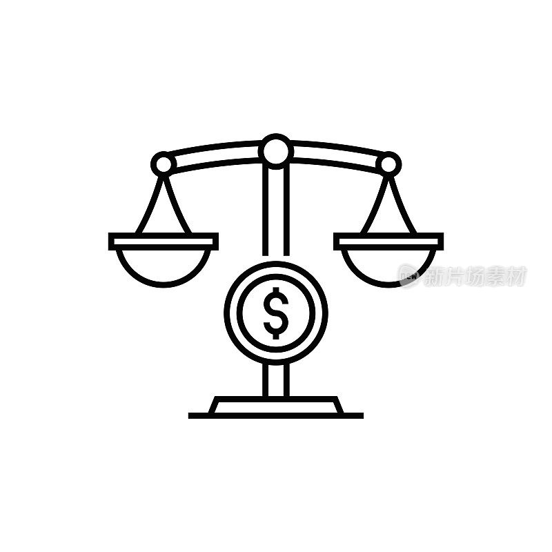 财务余额线图标