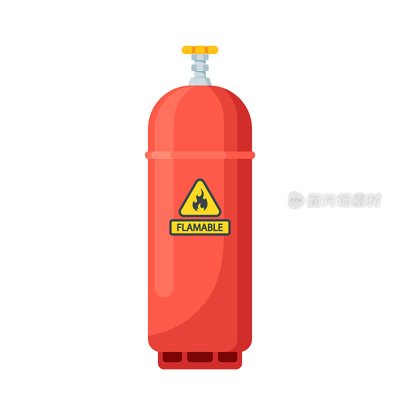 装有爆炸性气体、生物液体或气体危险运输容器的红色气球。危险化学品，危险化学品箱