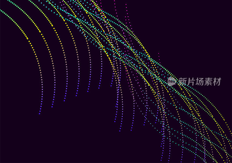 摘要迷幻螺旋粒子流动运动圆点技术图案背景