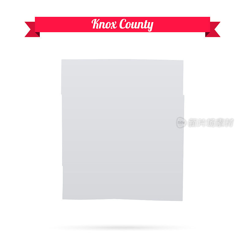 密苏里州诺克斯县。白底红旗地图