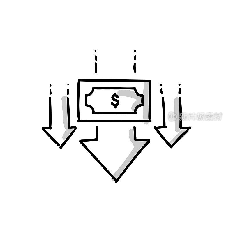 膨胀素描涂鸦矢量图标与可编辑的笔触。Icon适用于网页设计、移动应用、UI、UX和GUI设计。