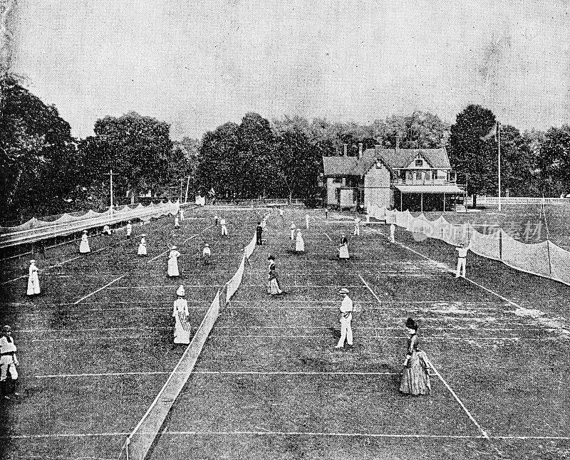 1889年的运动和消遣:女子网球