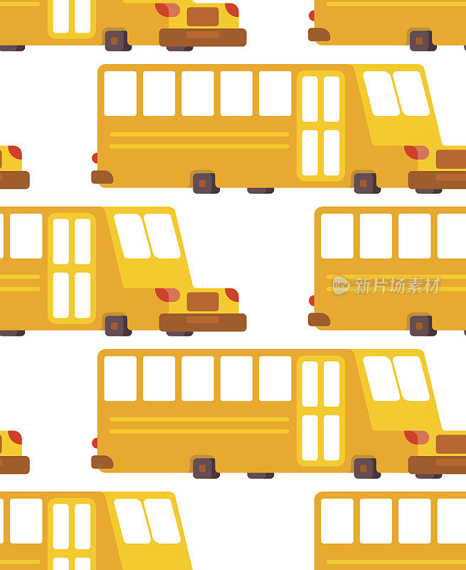 校车的模式。黄色公共汽车，用于儿童运输