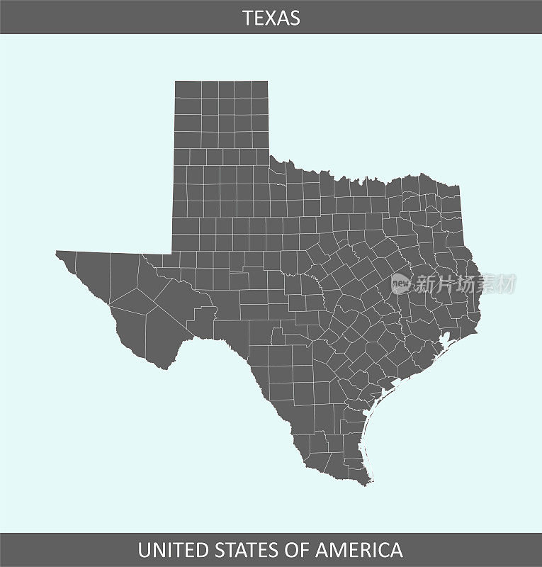 德州地图上的县