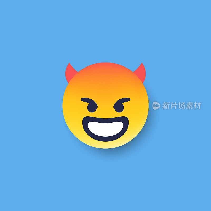 Emoticon平面设计投阴影效果