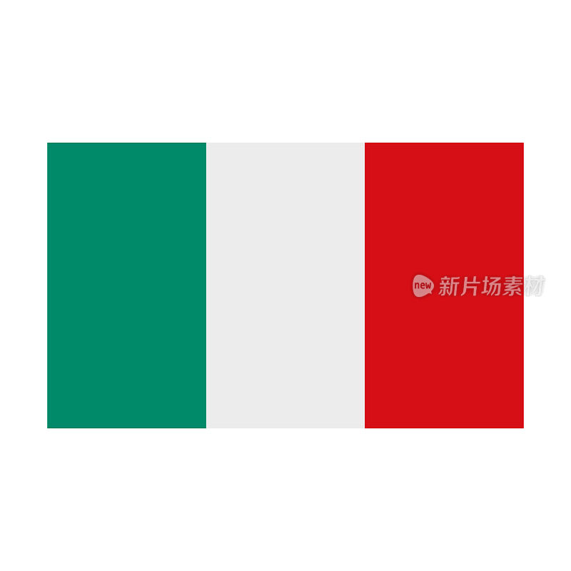 意大利国旗图标上透明的背景