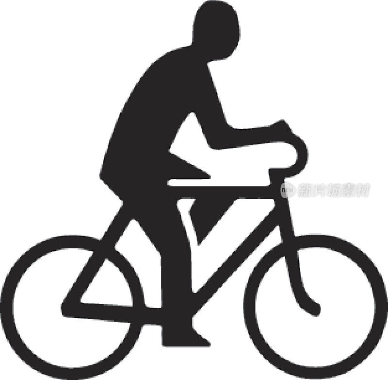 人骑自行车