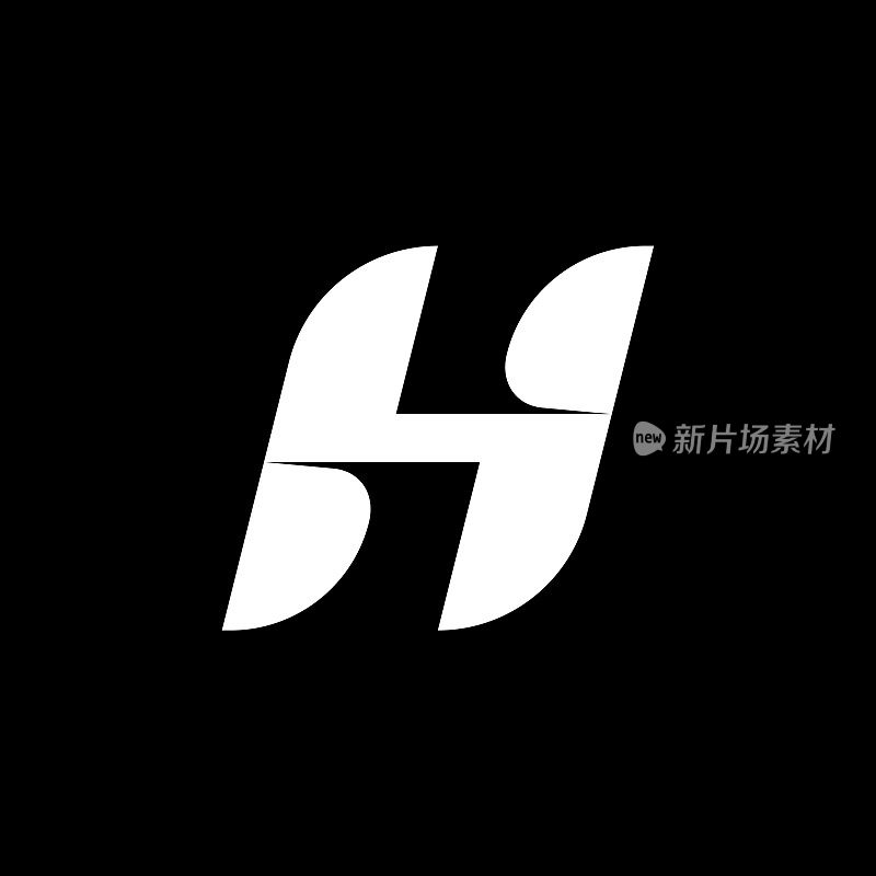 字母H实心标志