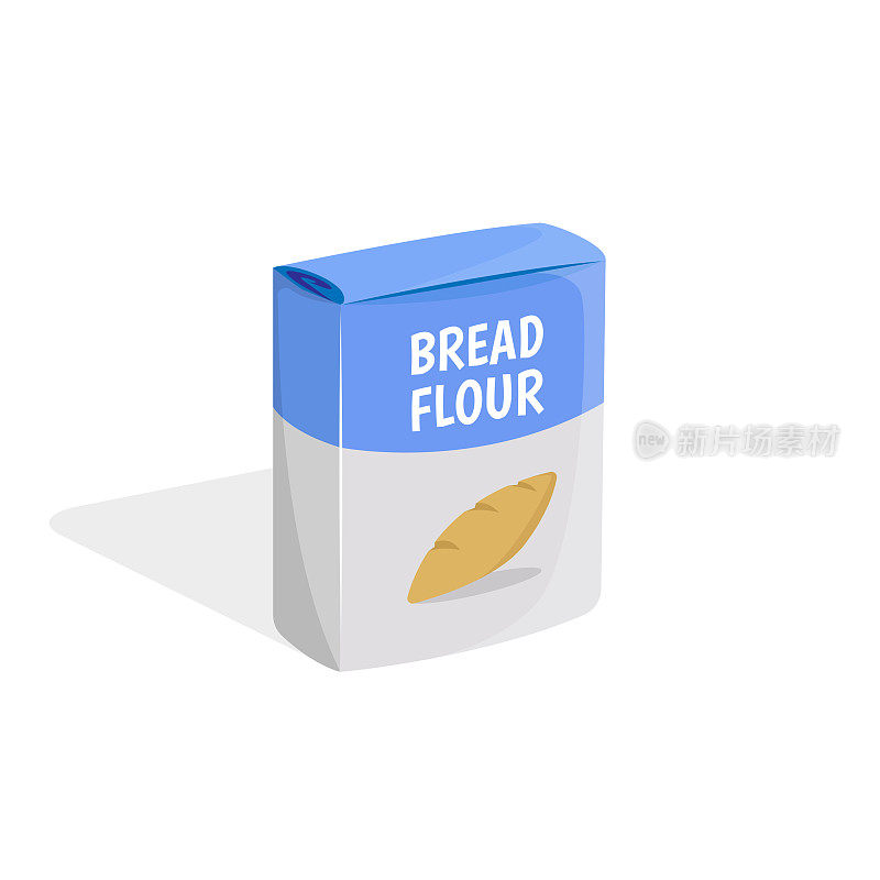 面粉包装图标矢量设计。