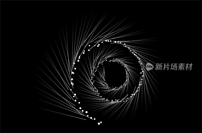 抽象径向线条样式的运动螺旋声波图案设计元素