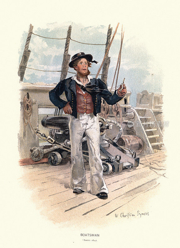 19世纪初英国皇家海军水手,水手长