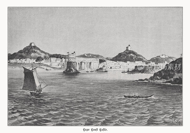 加纳海岸角城堡，半色调印刷，1899年出版