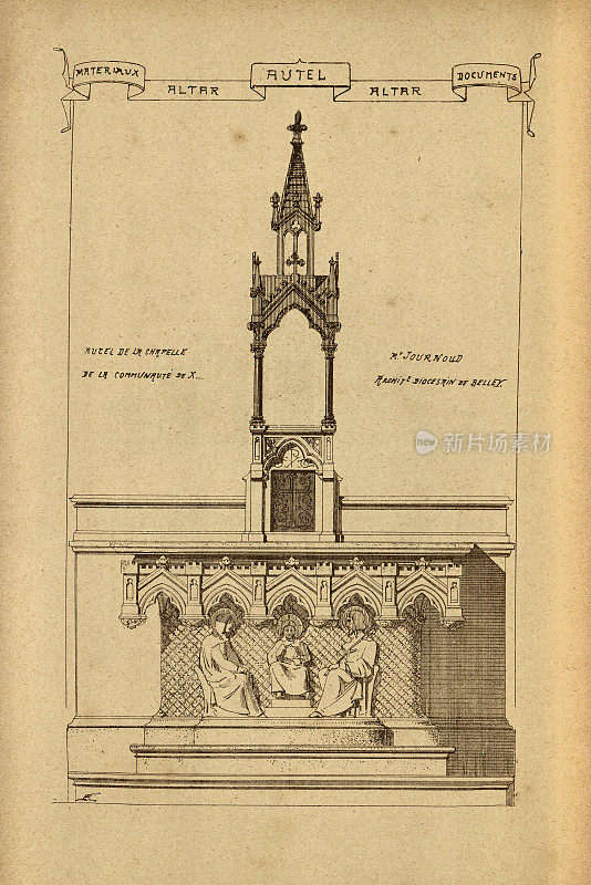 教堂，教会建筑，祭坛，建筑史，装饰和设计，艺术，法国，维多利亚，19世纪