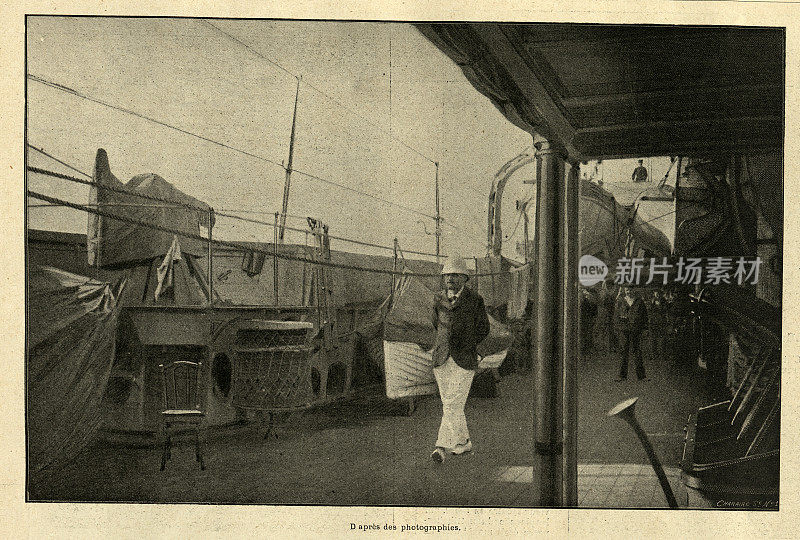 德雷福斯事件，阿尔弗雷德・德雷福斯走在斯法克斯号的甲板上，1899年，法国历史