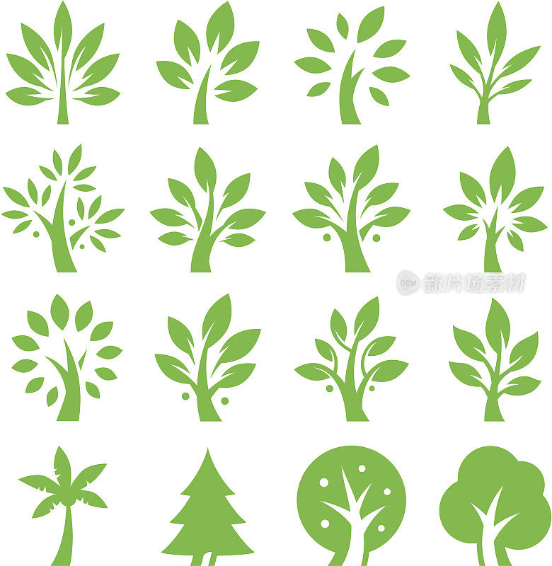 绿树图标集