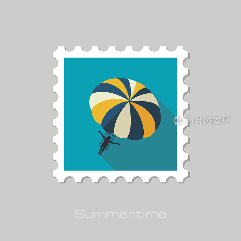 帆伞运动。夏季放风筝活动邮票