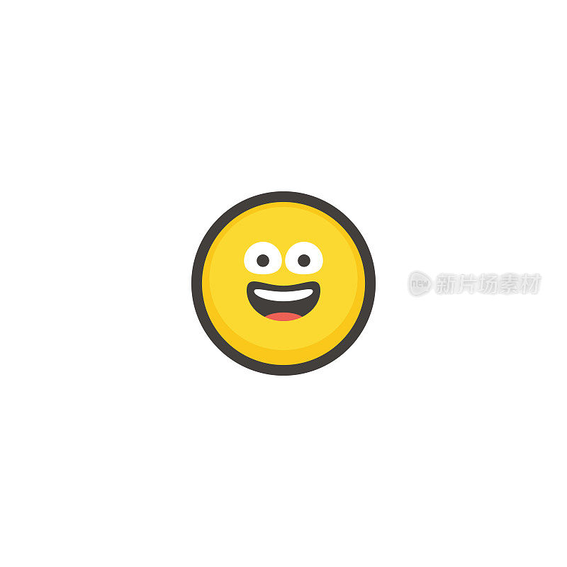 Emoticon平面设计轮廓线