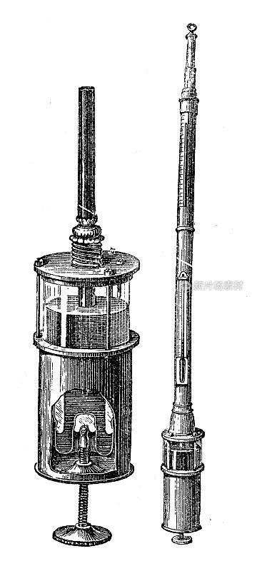 古董插图:气压计