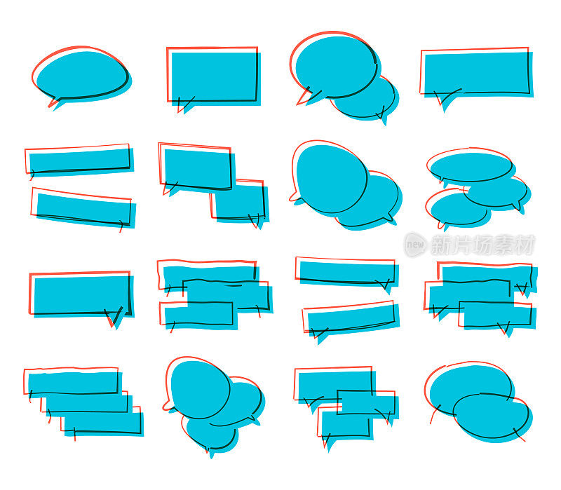 演讲泡泡卡通风格