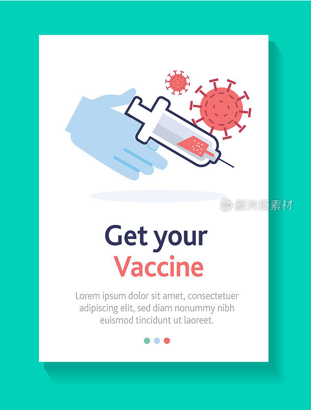 Covid-19疫苗预约网页横幅设计模板