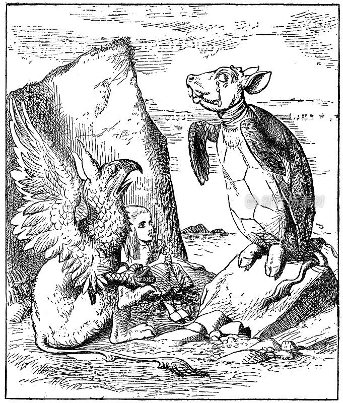鹰头狮和假海龟-爱丽丝在仙境1897