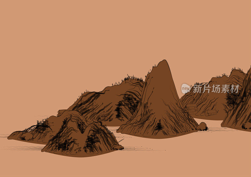 中国山水画艺术插图