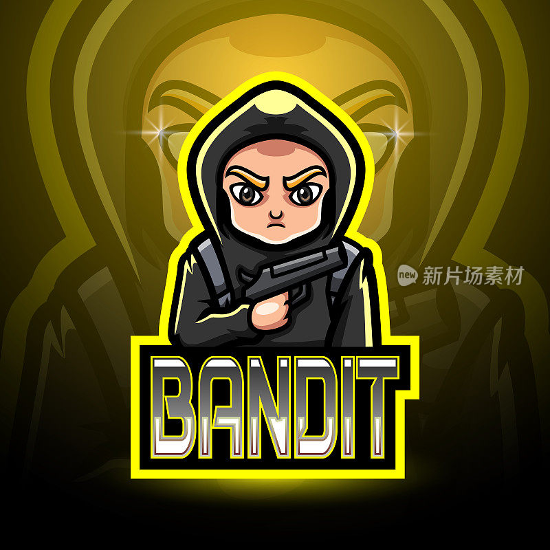 Bandit电子竞技logo吉祥物设计