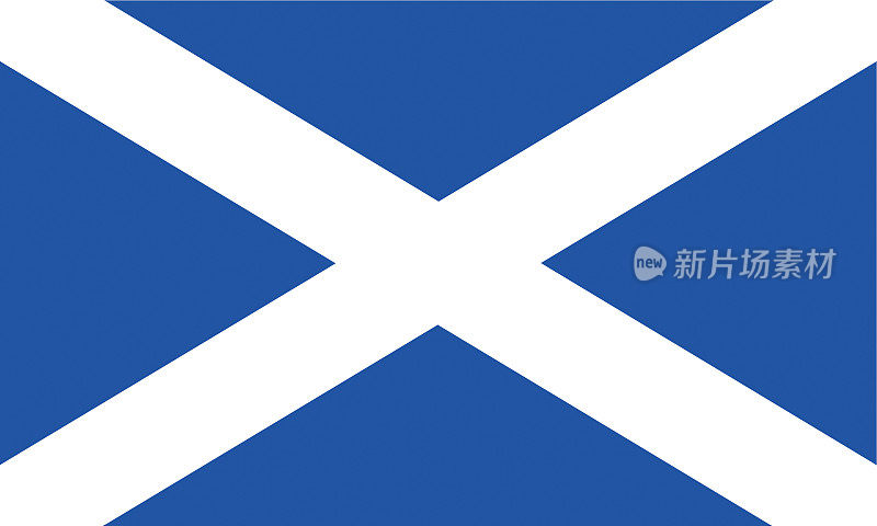 苏格兰国旗矢量插图