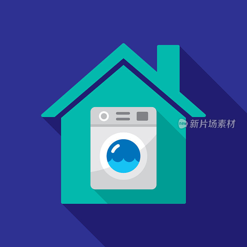 家用洗衣机图标平板