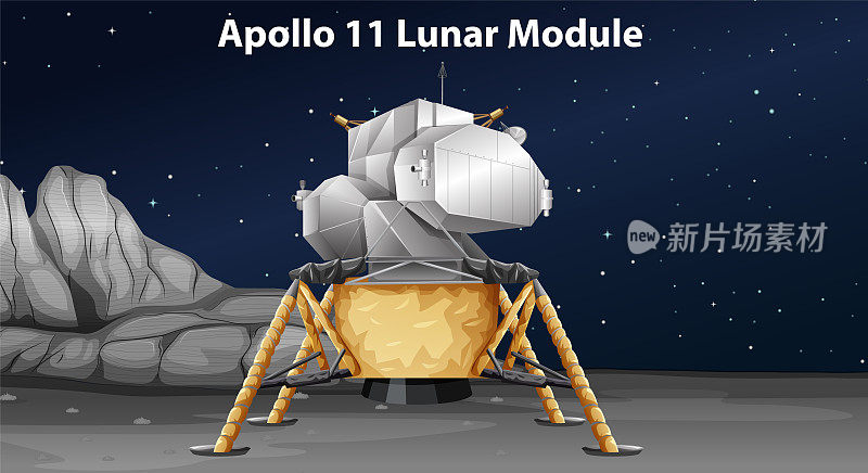 阿波罗11号登月舱在月球表面