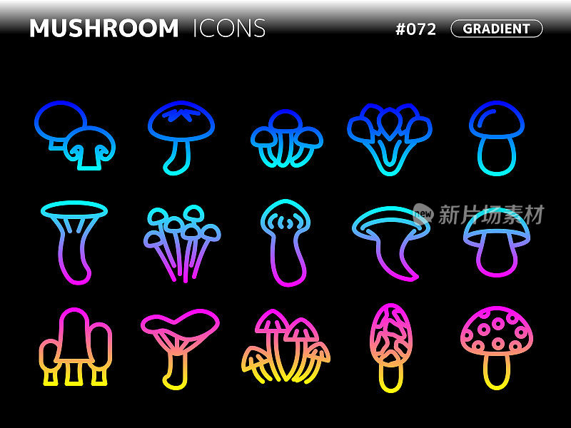 渐变样式图标集与mushroom_072相关