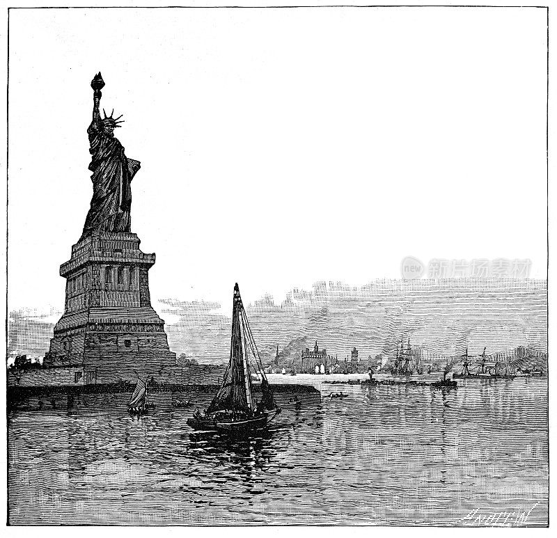 自由女神像雕刻于1899年