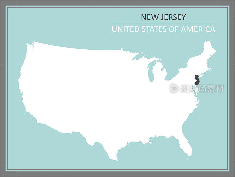 美国新泽西州地图可下载