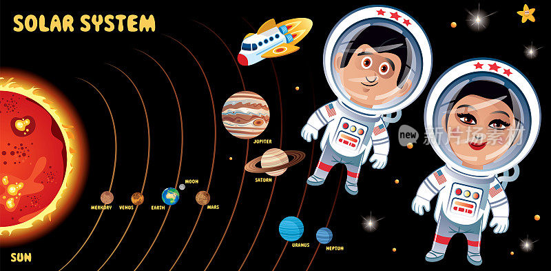 可爱的宇航员在太阳系