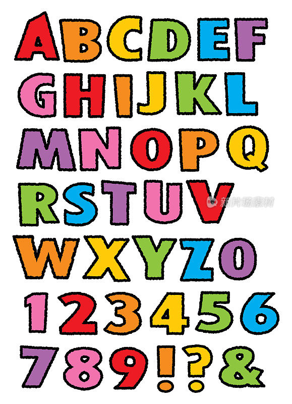 抽象的彩色字母