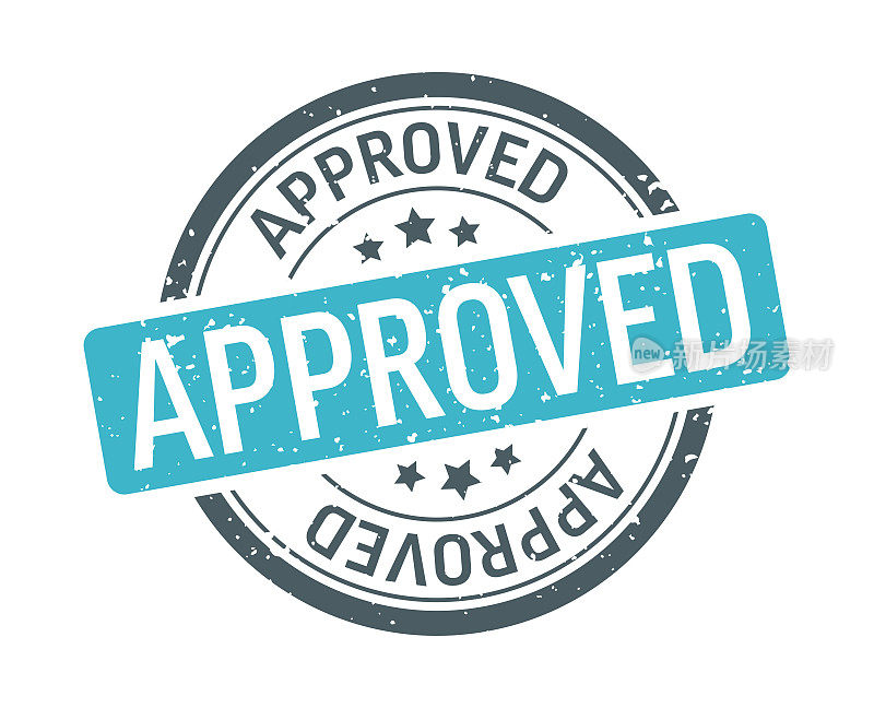 批准-印章，印鉴，印章模板。向量股票插图