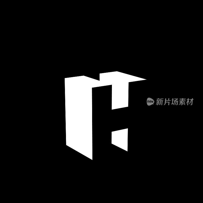 字母H实心标志