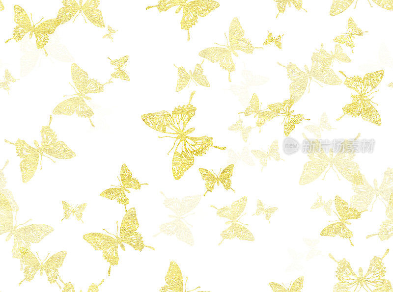 金蝴蝶。(无缝)壁纸