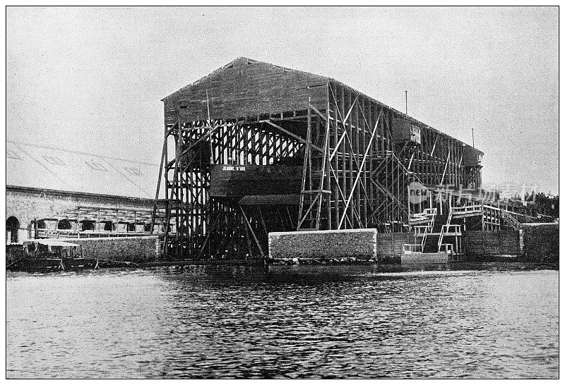 古董图片:巡洋舰造船厂