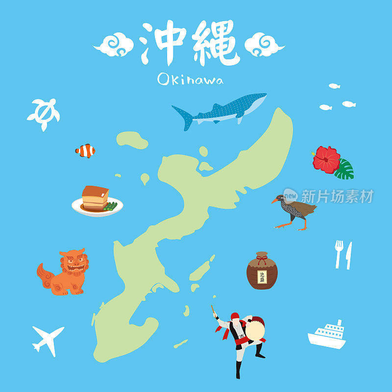 冲绳观光地图