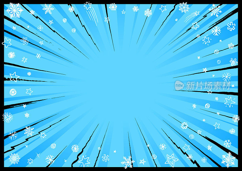 《雪蓝》漫画冬日画框