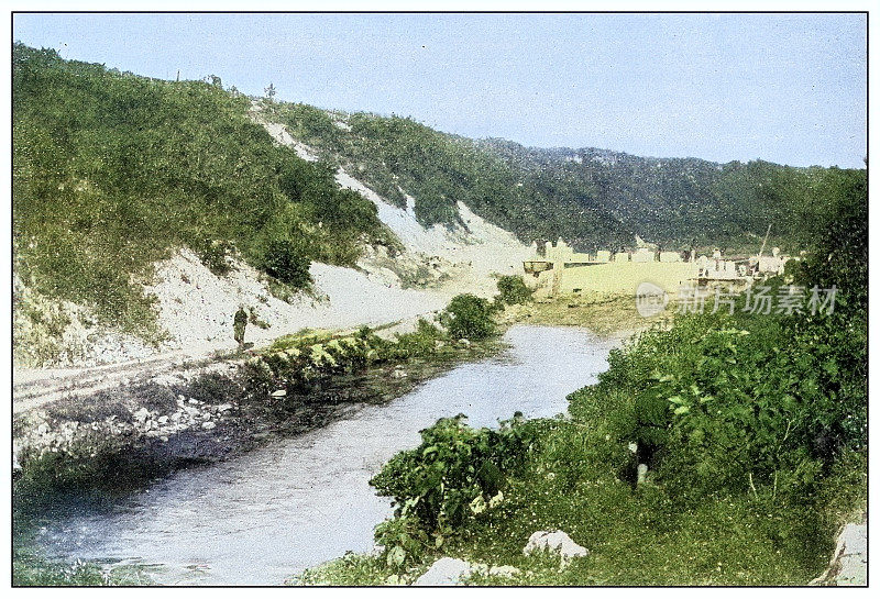 古色古香的黑白照片:古巴阿尔门达雷斯河的源头